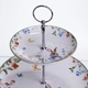 Фруктовница двухярусная фарфоровая Garden Rabbits 23×24 см этажерка для фруктов конфетница двухуровневая - изображение 4