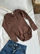 Боди женское облегающее прозрачное 2XL коричневый (do3855) - изображение 8