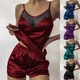 Пижама женская стильная ночная L-XL черный (11/43) - изображение 2