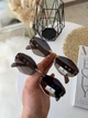 Очки солнцезащитные Модные узкие овальные One Size Черный (0501) - изображение 8