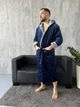 Халат мужской комфортный махровый 2XL синий (DO2592/1) - изображение 9