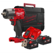 Гайковерт акумуляторний безщітковий MILWAUKEE 1/2" (881 Нм) M18 FMTIW2F12-502X, з фрикційним кільцем, (+ зарядний пристрій, 2 - зображення 2