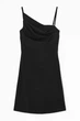 Сукня жіноча COS asymmetric draped mini dress 1158191001 S Чорний - изображение 5