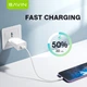 Сетевое зарядное устройство для BAVIN PC895Y-M 18W USB-A 2.4A Fast Charging + кабель USB-A/Micro-USB White - изображение 3