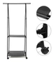 Вешалка для одежды The New Coat Rack на колесах с полкой 158х55см - изображение 6