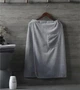 Банное полотенце на липучке 155×80 см, махровое серое для тела - изображение 8