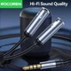 Аудио кабель разветвитель Rocoren 3.5mm Male – 2×3.5mm Female, Stereo/Mic Dark Grey (43765) - изображение 6