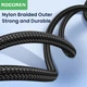 Аудио кабель AUX Rocoren 3.5mm Male - 2xRCA 1m Dark Grey (43768) - изображение 8