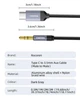Аудио кабель AUX Rocoren TypeC - 3.5mm Male 0.5m Dark Grey (43769) - изображение 2
