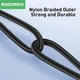 Аудио кабель AUX Rocoren TypeC - 3.5mm Male 0.5m Dark Grey (43769) - изображение 5