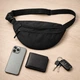 Бананка Мужская Cordura 1000d Черная Три Отделения Водоотталкивающая (383289) - изображение 9