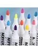 Набір з 48шт акрилових яскравих маркерів Touch Acril-48 насичених кольорів для творчості лінії: 1–3 мм TOP (363834587) - зображення 2