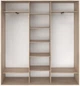 Шкаф-купе Феникс 220x45x240 см 3 ДСП Венге магия (FM171061) - изображение 1