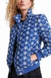 Утеплена жіноча куртка Desigual Prunilda синя з вишивкою M 22SWEW22/5160 (M) - зображення 4