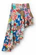 Жіноча асиметрична спідниця Desigual Charlotte з оборками XS 22SWFW16/9019 (XS) - изображение 2