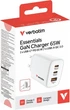 Мережевий зарядний пристрій Verbatim Essentials GaN 65W 3-Port White (023942323532) - зображення 3