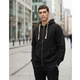 Чоловічий бавовняний чорний класичний світшот Zara з капюшоном M 0257/300/800 (M) - изображение 2