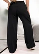 Свободные спортивные штаны женские S40821 L-XL (48-52) Трикотаж петля черный - изображение 2