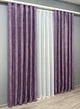 Комплект готовых штор VR-Textil Жаккард Sultan XO № 1145ш Фиолетовый 100х270 см 2 шт (31-430) - изображение 4