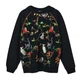 Жіночий світшот з капюшоном Desigual Fauna з вишивкою чорний S 21WWSKX1/2000 (S) - изображение 2
