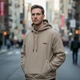 Чоловіча бежева куртка-вітровка Zara з капюшоном M 1538/323/711 (M) - изображение 2
