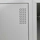 Шкаф для одежды металлический Emby ШОМ-300/3 разборный на 3 секции с полками вентиляцией и замком для раздевалок Светло-серый - изображение 3