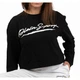 Жіночий світшот Plein Sport C-Neck MC короткий чорний з логотипом XS DFPS3232 99 (XS) - изображение 3