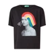 Футболка жіноча United Colors of Benetton чорна з принтом S 3U29E16G1 BLACK (S) - зображення 2