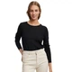 Жіночий джемпер Vero Moda Linnea з вирізом-гребінцем чорний тонкий S 10248735 BLACK (S) - изображение 1