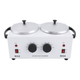 Воскоплав баночний подвійний металевий Wax Warmer Double білий, 2 по 400 мл - зображення 7
