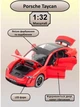 Колекційна машина Porsche Taycan Turbo S (1:32): двері відчиняються, інерція, світло, звук - зображення 2