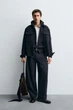 Куртка з вовною Zara темно-синій 9621/140/401 XL - изображение 9