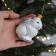 ялинкова іграшка зайчик. скло - изображение 4
