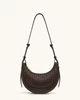 Женская сумка на плечо JW PEI Sharon Woven Crossbody Bag Coffee brown (123943) - изображение 3