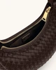 Женская сумка на плечо JW PEI Sharon Woven Crossbody Bag Coffee brown (123943) - изображение 6