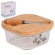 Масленка стеклянная с ножом и бамбуковой крышкой (R34372) - изображение 1