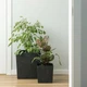 Горшок пластмассовый с вкладом JUKA ECO recycled черный бетон 19х19 см. (79618) - изображение 2