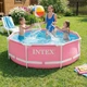 Бассейн каркасный Intex 244х76 см розовый, объем 2843 л, круглый садовый бассейн для детей и семьи от 6 лет - изображение 2