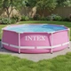 Бассейн каркасный Intex 244х76 см розовый, объем 2843 л, круглый садовый бассейн для детей и семьи от 6 лет - изображение 3