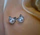 Сережки біжутерія Цвяшки Кіцюні 1.4 см Fashion Jewelry Сріблясті - зображення 9