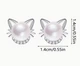 Сережки біжутерія Цвяшки Кіцюні 1.4 см Fashion Jewelry Сріблясті - зображення 10