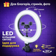 Кольцевая лампа Ring Fill Light 26 см со штативом 2 м и держателем для телефона, LED кольцевая лампа для селфи, TikTok, фото и видеосъемки, лампа для селфи, блогеров, визажистов, тиктокеров, мастеров по бровям, с регулировкой яркости и режимами света - изображение 7