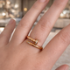 Кольцо в стиле Cartier гвоздь с бриллиантом (розовое золото) 16р - изображение 3