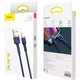 Кабель Baseus Cafule Cable USB to lightning 2.4A 1m CALKLF-BV3 Blue-Gold - изображение 4