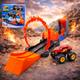 Ігровий набір автотрек 67 см «Вогняний Монстр Трак» Hot Wheels — трек з машинкою 66-11-2 - зображення 1