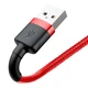 USB кабель Lightning Baseus Сafule Series Fast Charging Data Cable (3m, 2A, 480 Mbps) Red - зображення 2