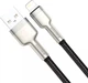 Кабель Baseus Cafule Metal Lightning 2.4A 1 м Black CALJK-A01 - изображение 3