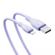 USB кабель для iPhone на Lightning Baseus Pudding Series Fast Charging (1,2 m, 2.4 A, 480 Mbps) Purple - зображення 2