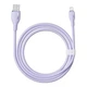 USB кабель для iPhone на Lightning Baseus Pudding Series Fast Charging (1,2 m, 2.4 A, 480 Mbps) Purple - зображення 5
