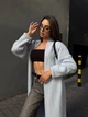Жіночий в'язаний кардиган блакитного кольору 37190 One Size - зображення 2